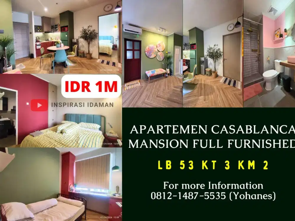 Apartemen Casablanca Mansion 3 BR Full Furnished