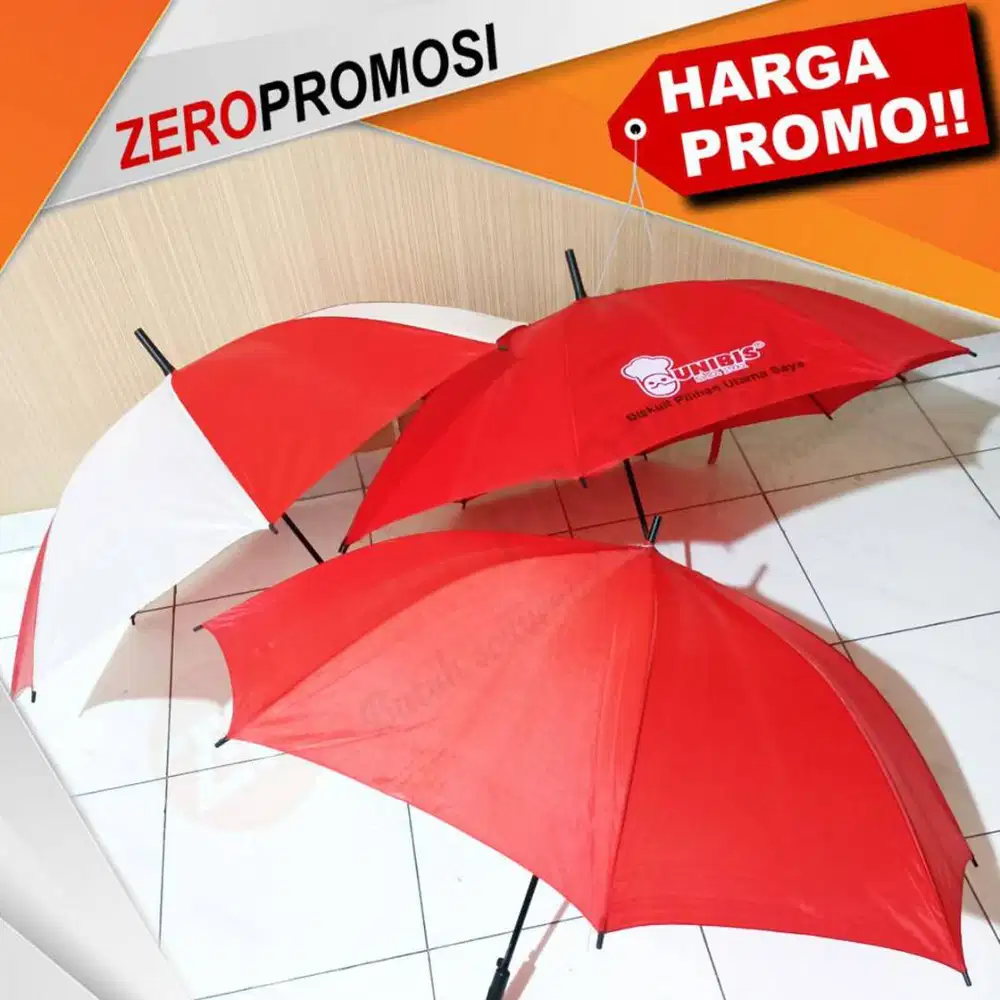 Payung Merah Putih Custom Logo untuk Souvenir HUT RI 17 Agustus