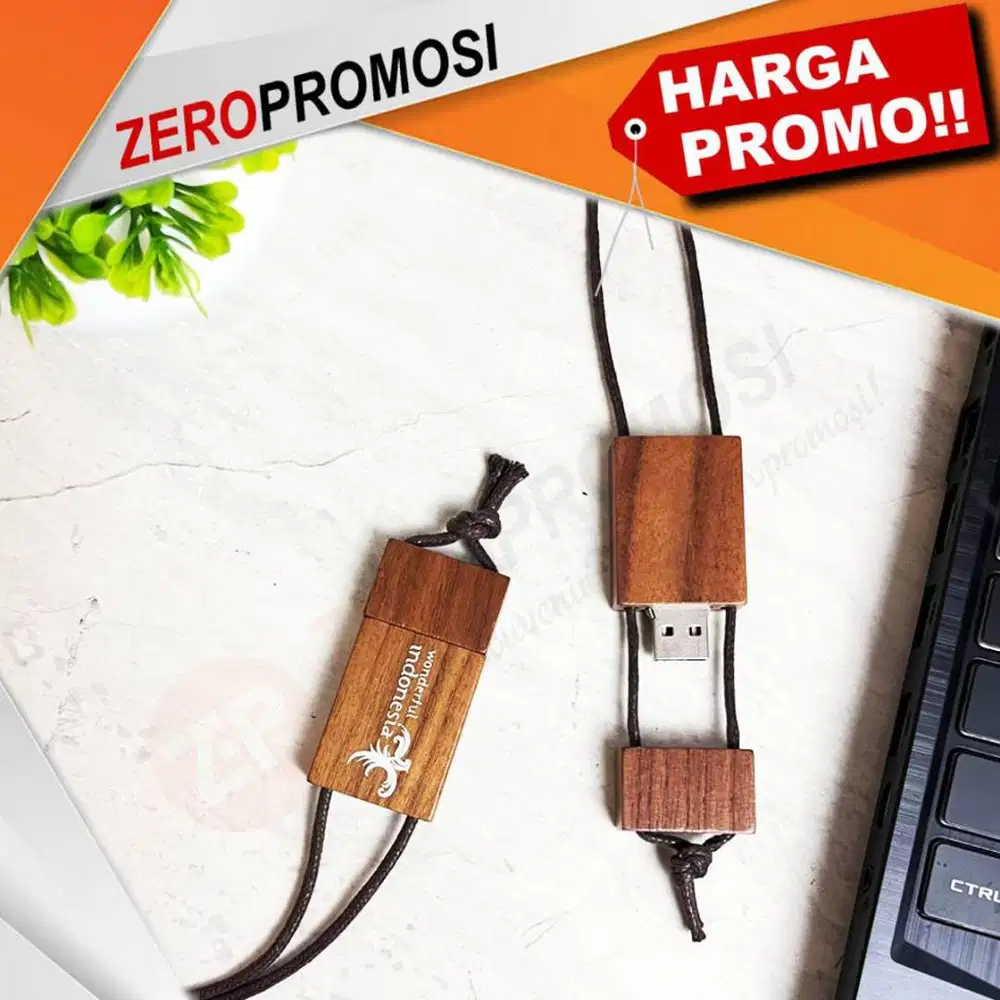 Flashdisk Kayu FDWD03 Custom Logo Souvenir USB Wood Series Eksklusif
