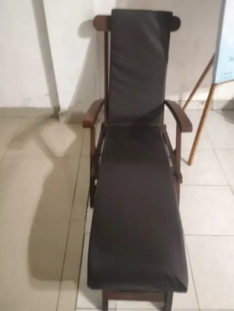 Kursi santai bahan kayu jati set dengan spon nya