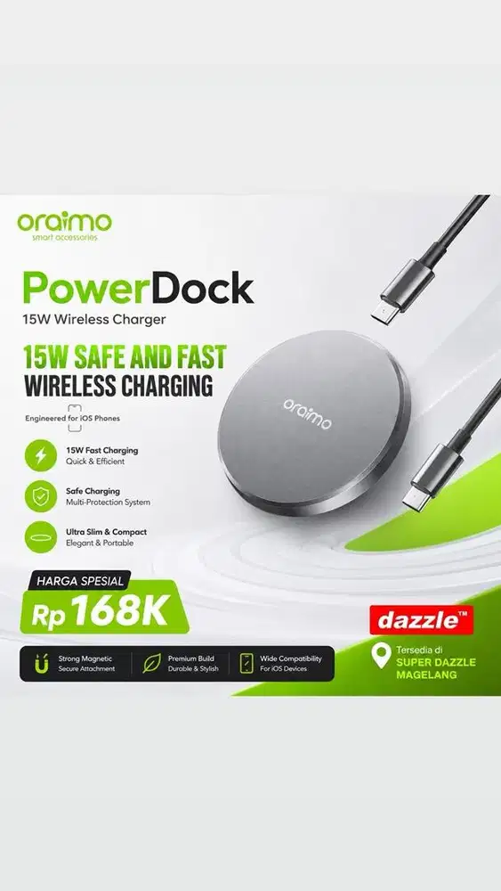 Tc oraimo owh 1151 wireless charging 15 watt chrome
