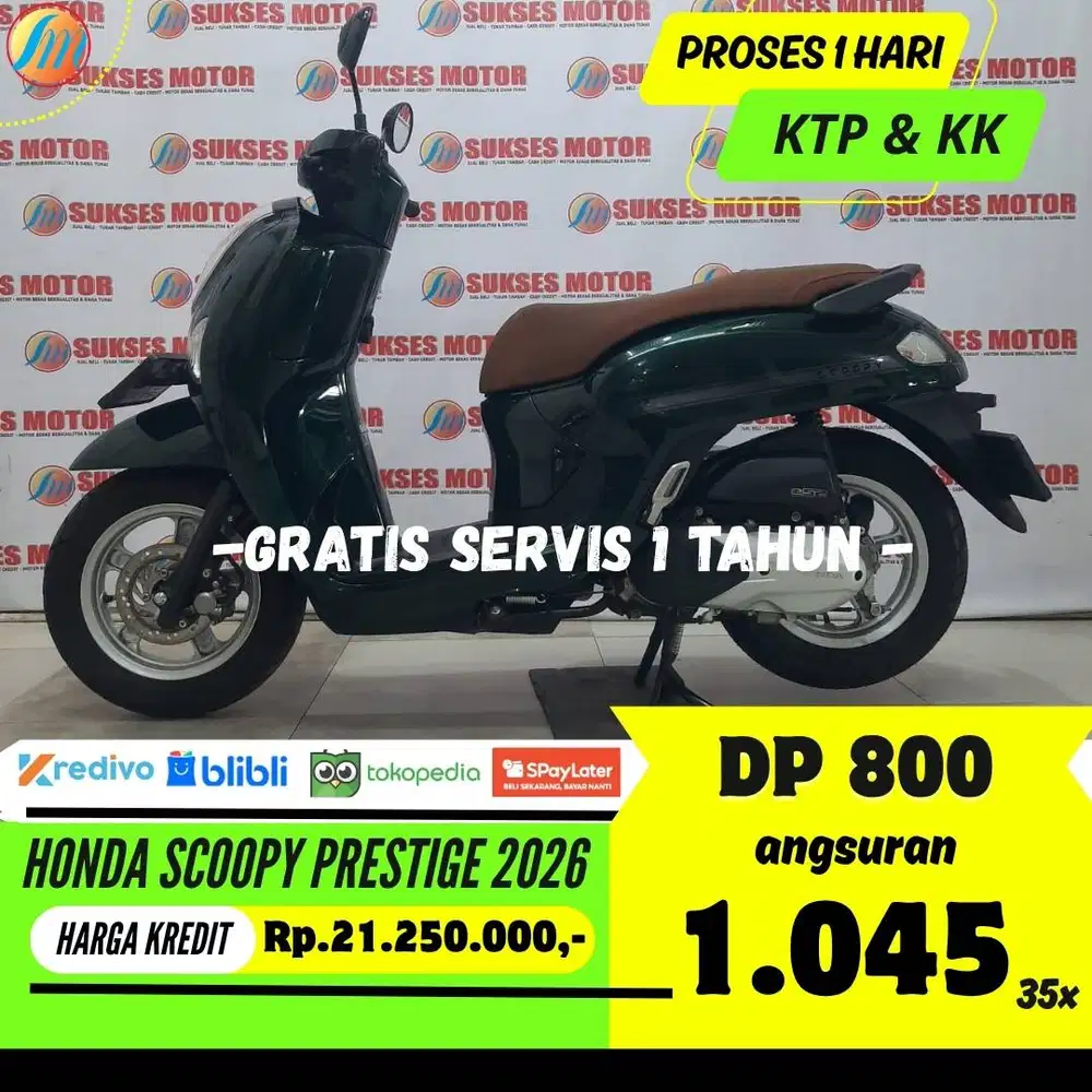 CASHBACK 300RB KREDIT HONDA SCOOPY PRESTIGE 2026 SEKEN BERGARANSI