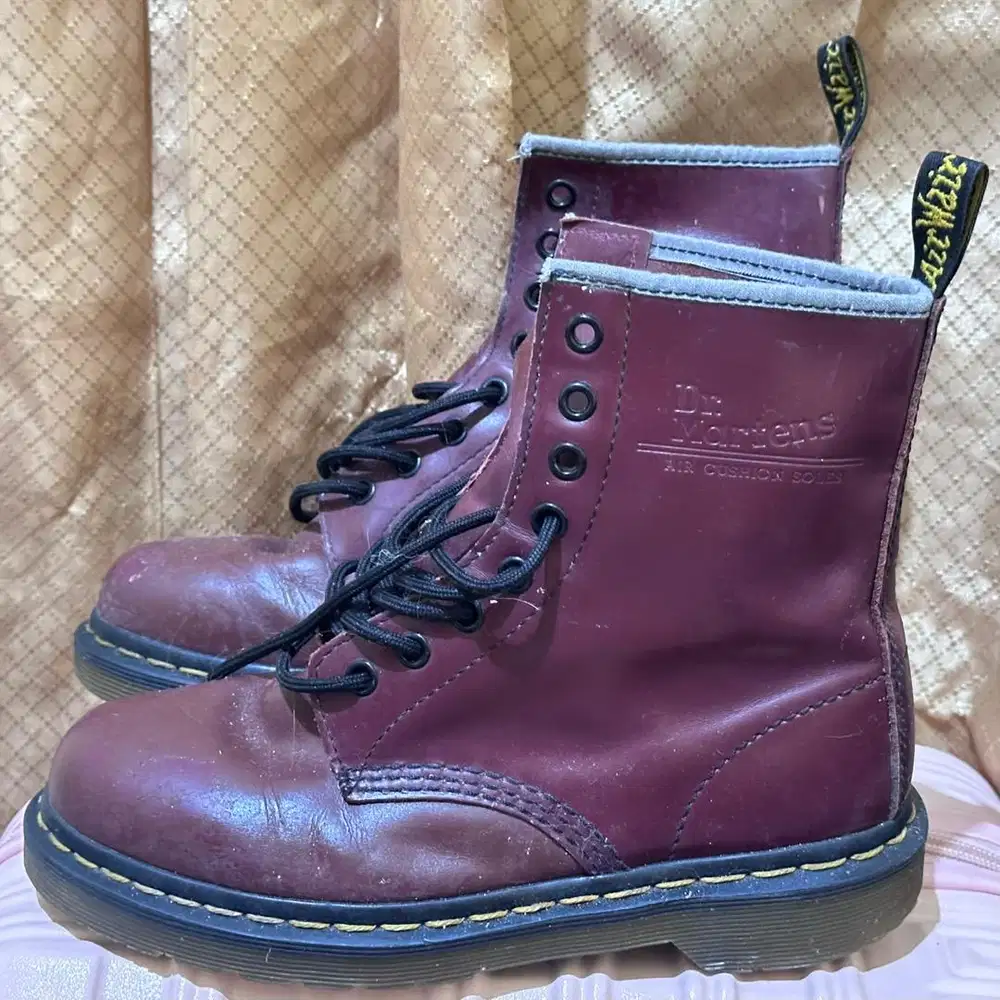 Sepatu Dr Martens Smooth Leather Boots - Cherry Red