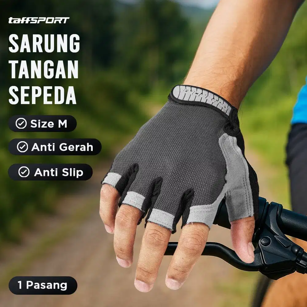 Sarung Tangan Half Finger Sepeda Gym M