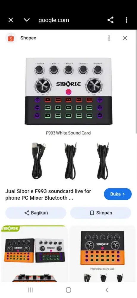 Soundcard Siborie F993 Sound Card