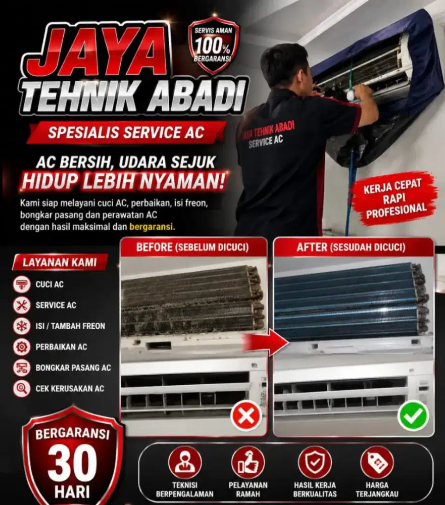 Jasa service AC kulkas mesin cuci pompa air
