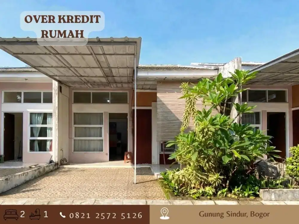 Rumah OVER KREDIT 79JT sisa 9 Thn Lg dkt UNPAM di Gunung Sindur Bogor