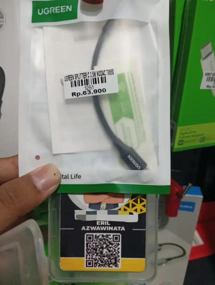 UGREEN SPLITTER C 3.5M NODAC 70858 l ATLANTIS DAHSYAT