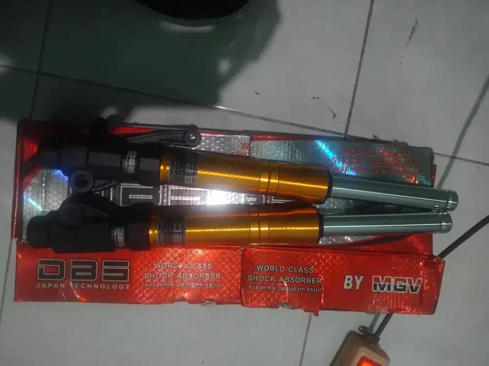 Shock depan DBS supra X 125 Batman kondisi baru tidak jadi pakai