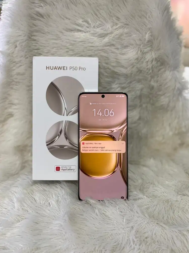Huawei P50 Pro ram 8/256 gold  fullset original#3Gcom