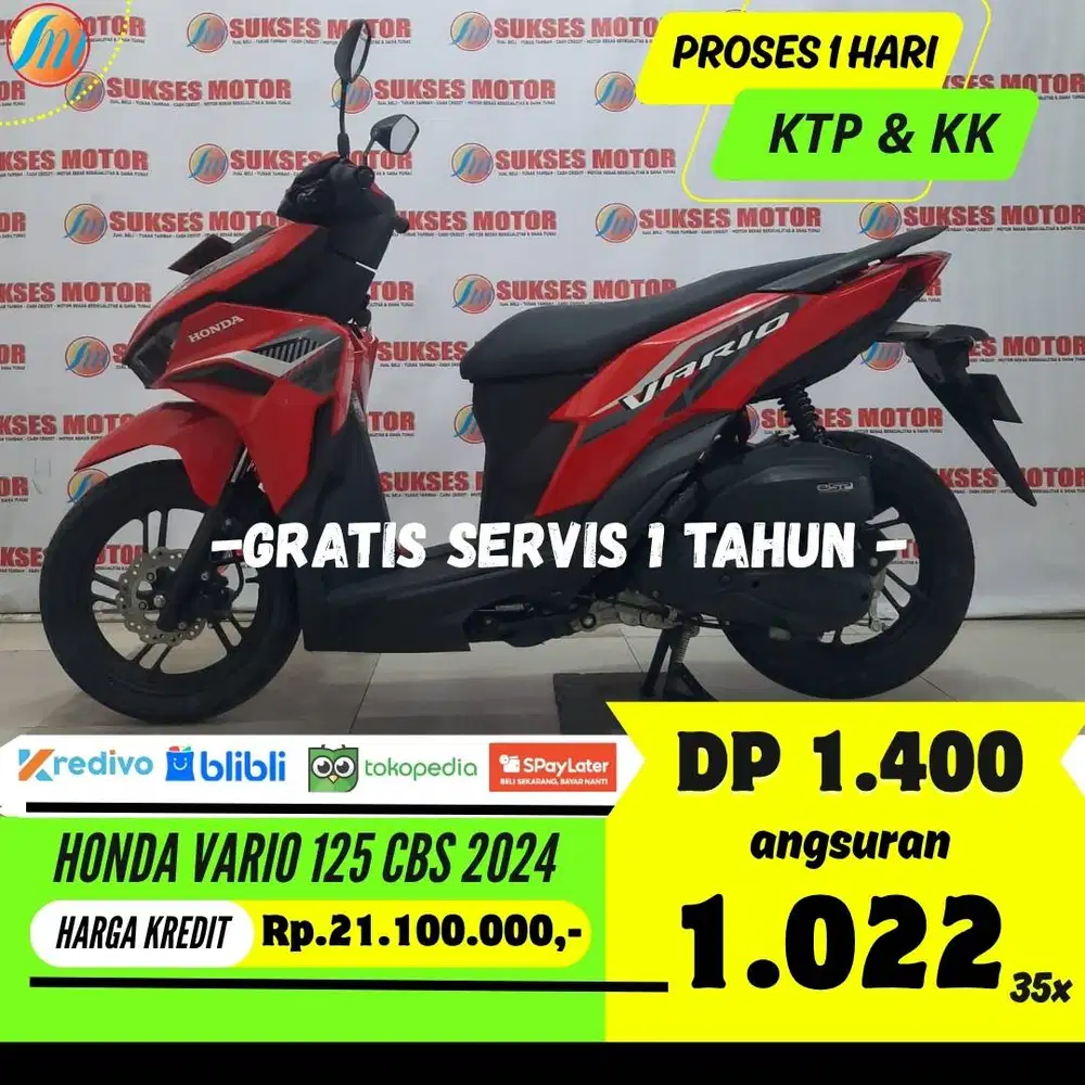 BISA KREDIT MURAH HONDA VARIO 125 CBS 2024 ANGSURAN RINGAN BERGARANSI
