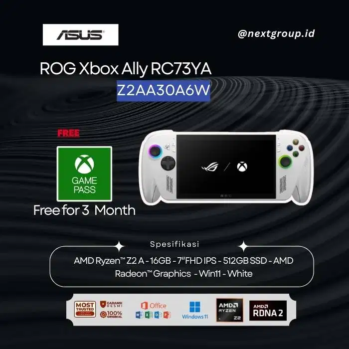 Asus ROG Ally RC73YA-Z2AA30A6W /AMD Ryzen Z2 A/16GB/512GB/7FHD Touch