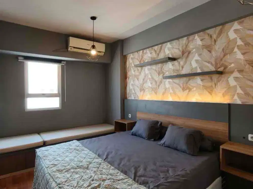 furnish bagus‼Apartemen Puncak kertajaya 2BR jadi 1 BR dekat kampus ITS