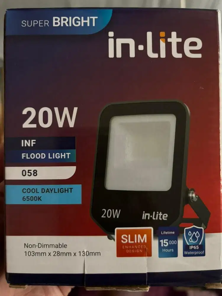 lampu sorot In-Lite LED Flood Light 20W (Tipe INF058)
