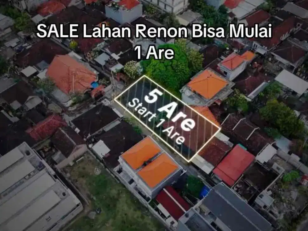 SALE Lahan Renon Bisa Mulai 1 Are