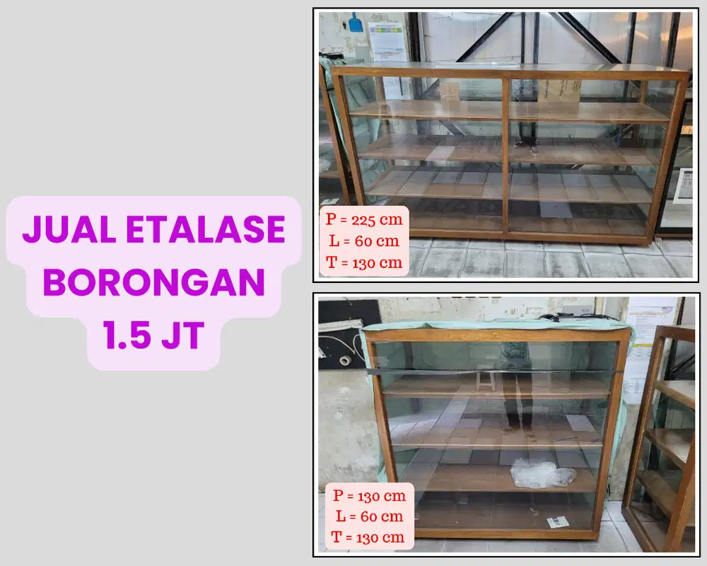 Jual Etalase Borongan