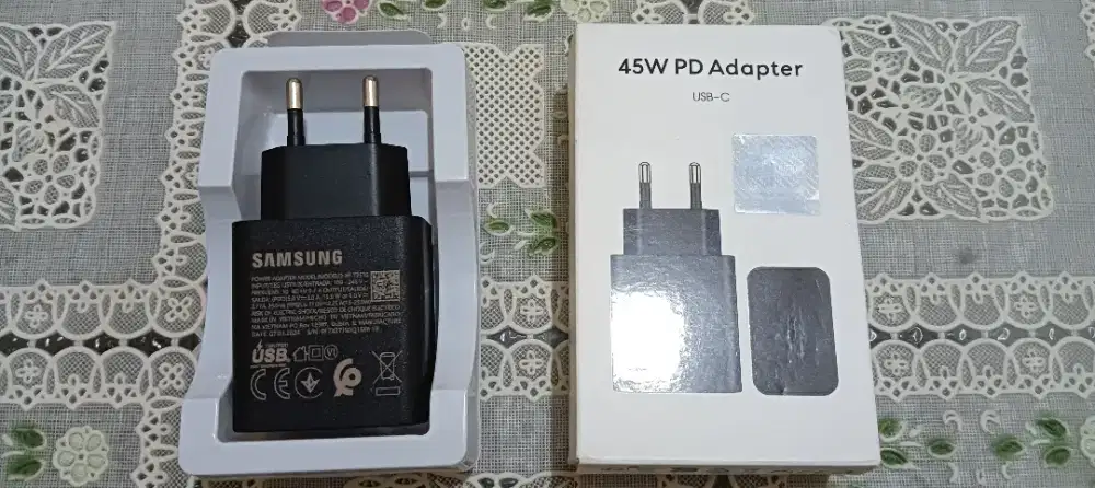 Charger SamsungOri45 Watt Hitam TipeC Super Fast ChargeBaru