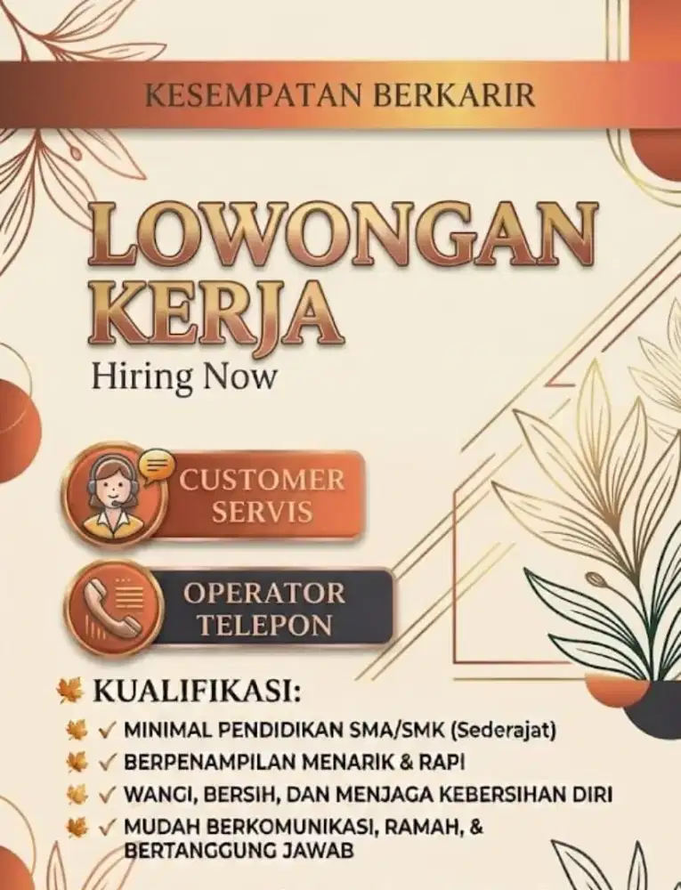 Loker cs terbaru