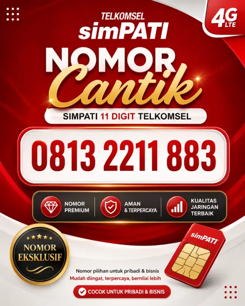 Nomor cantik telkomsel simpati 11 digit rapih menarik
