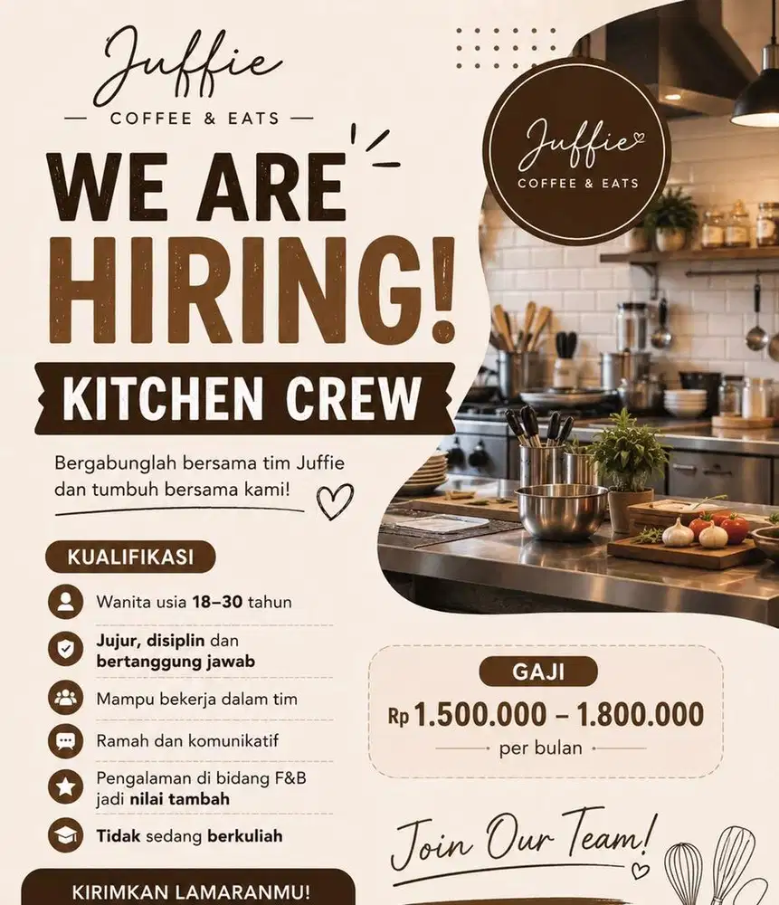 Lowongan untuk Kitchen Crew