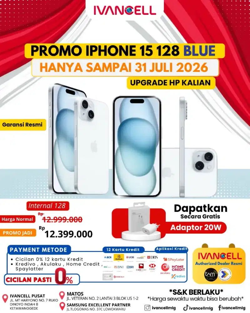 READY IPHONE 15 STOK TERBATAS HARGA SPESIAL
