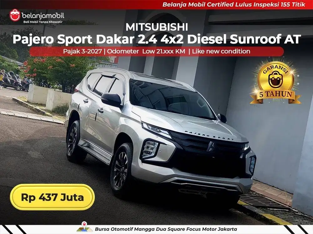 [ LOW KM 21RB ] Mitsubishi Pajero Sport Dakar 2,4 Sunroof 2021/2022