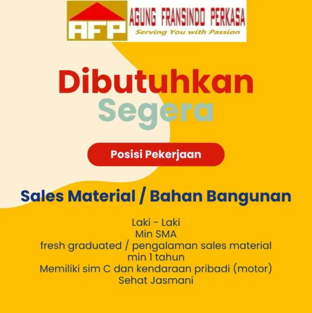 Sales Bahan Bangunan