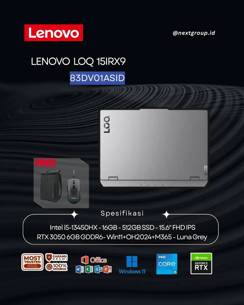 Lenovo Gaming LOQ 15IRX9 - 83DV01ASID /Intel Core i5-13450HX/16GB/512