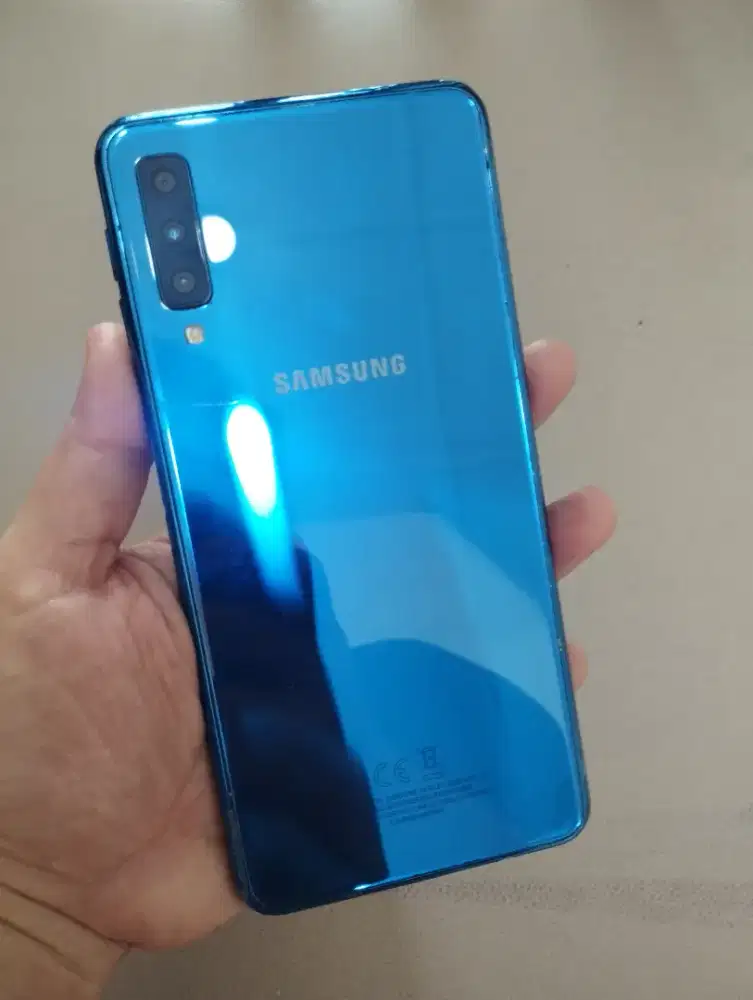 Samsung A7-Blue.4G.Finger.Ram 4/64GB.ORI.GOLDEN PONSEL
