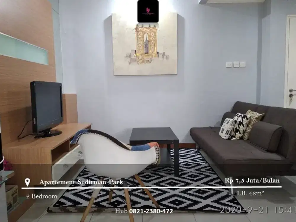 Disewakan Apartement Sudirman Park Mid Floor 2BR Full Furnished