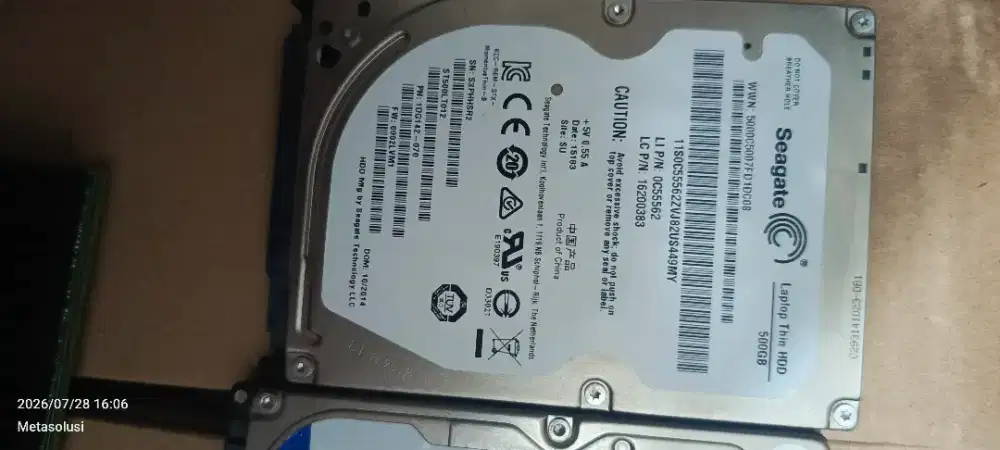 Hardisk Laptop 320Gb 250Gb 500Gb 4 pc