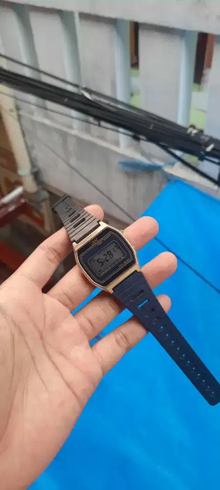 Jam Tangan Vintage Timex Advance Gold Tone Quartz Digital