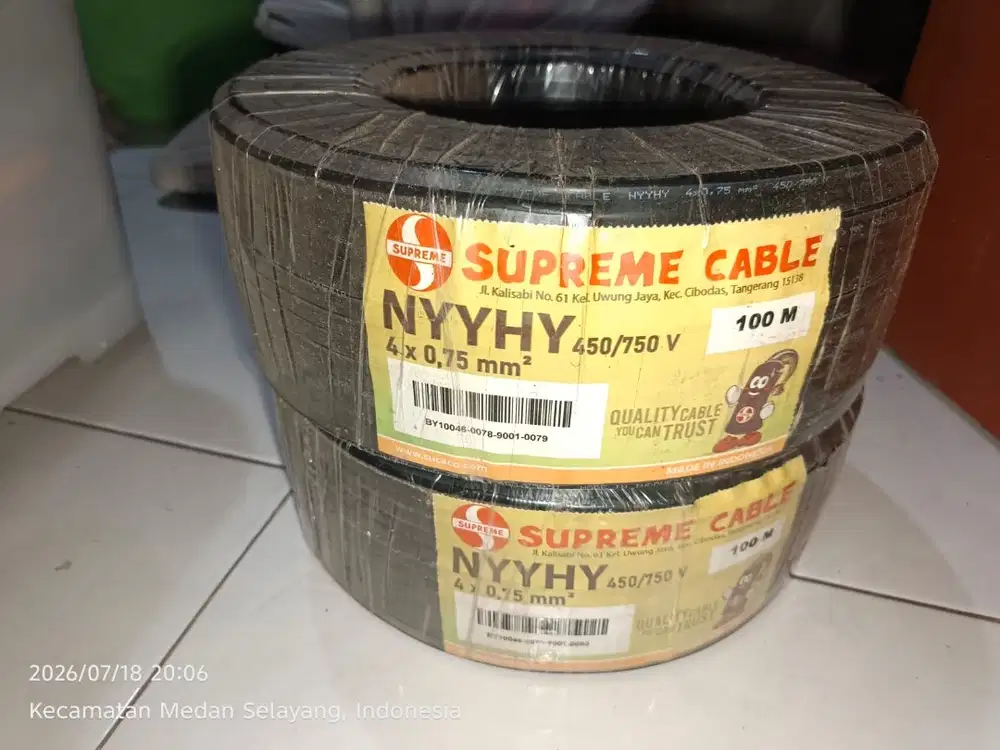 Kabel Supreme NYYHY 4x0.75 (100 meter)