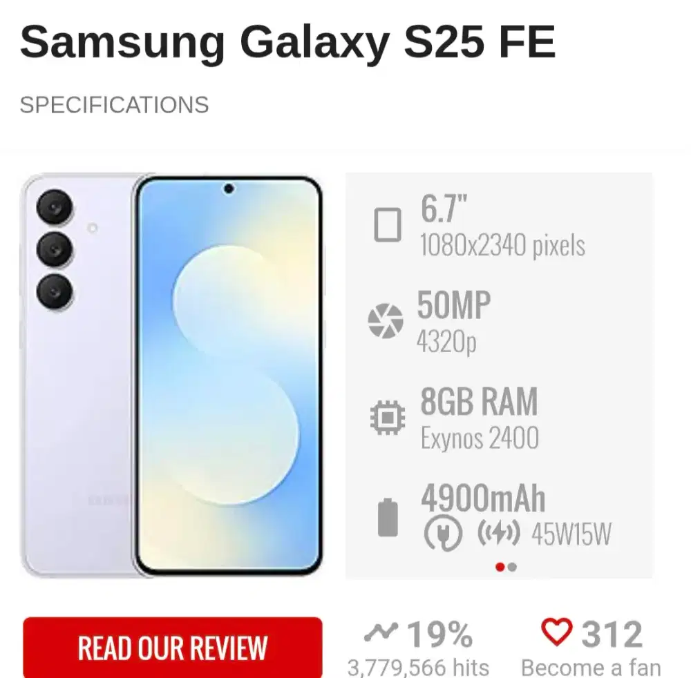 Samsung Galaxy s25 fe