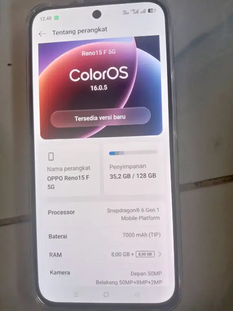 Oppo Reno 15F 5G Ram 8+8/128