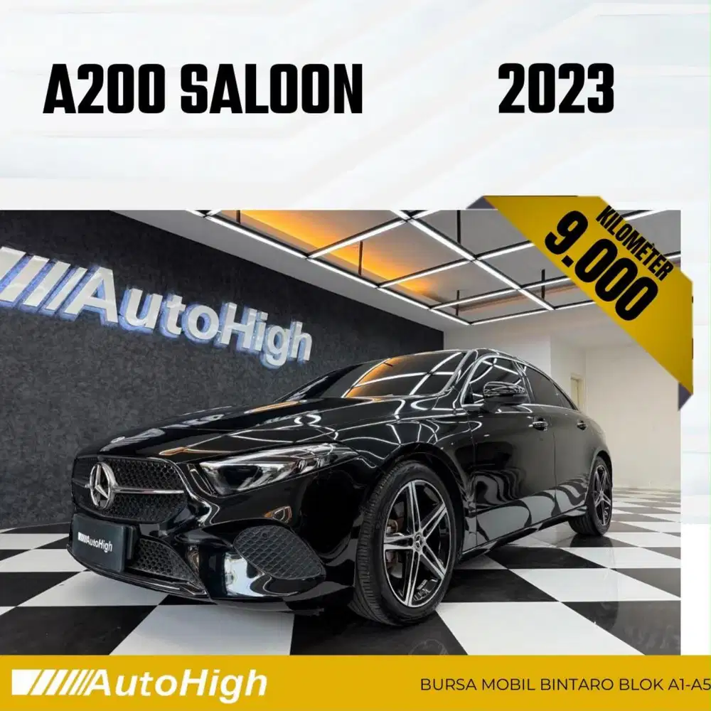 DP10% [Km9.000] A200 Saloon Sunroof 2023 Black Reg 2022 #AUTOHIGH