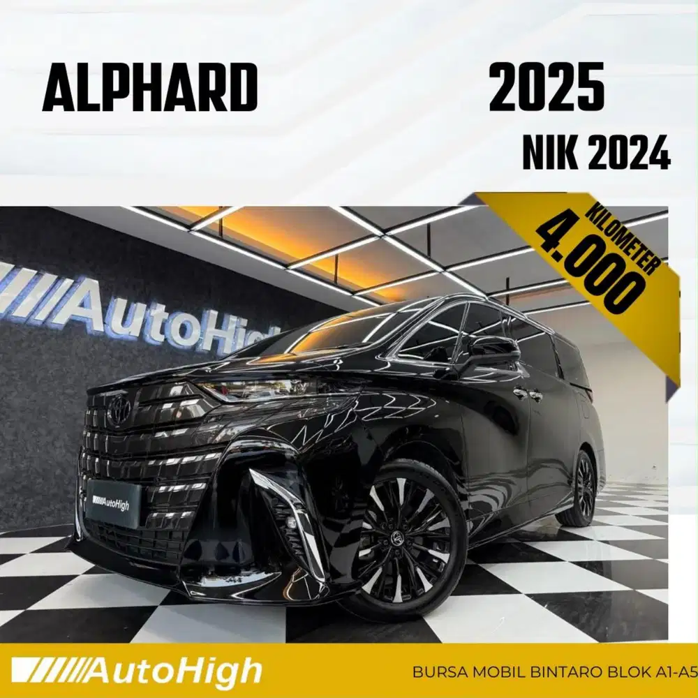 DP10% [Km4.000] Alphard G CVT 2024 Black Reg 2025 #AUTOHIGH