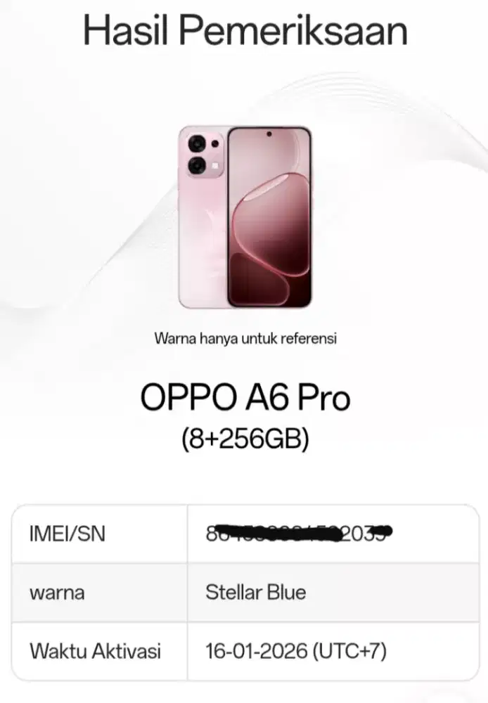 di jual Oppo A6 Pro 8/256