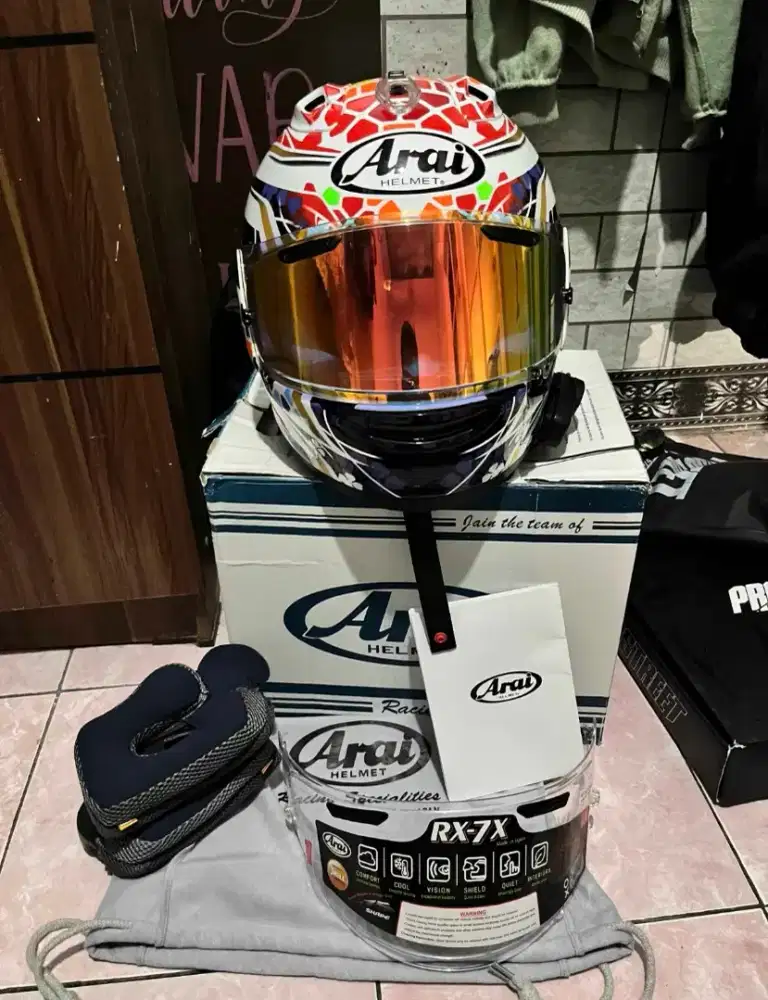 Arai rx7x nakagami 1:1 size XL fit L fullset
