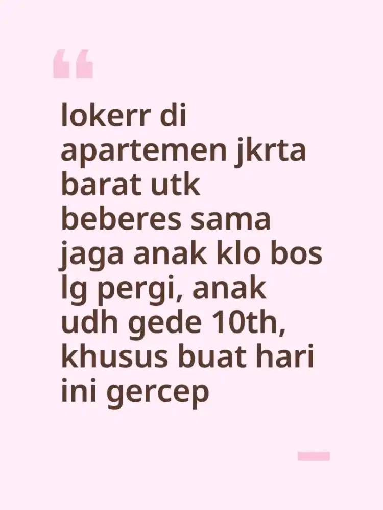 Lowongan pekerjaan