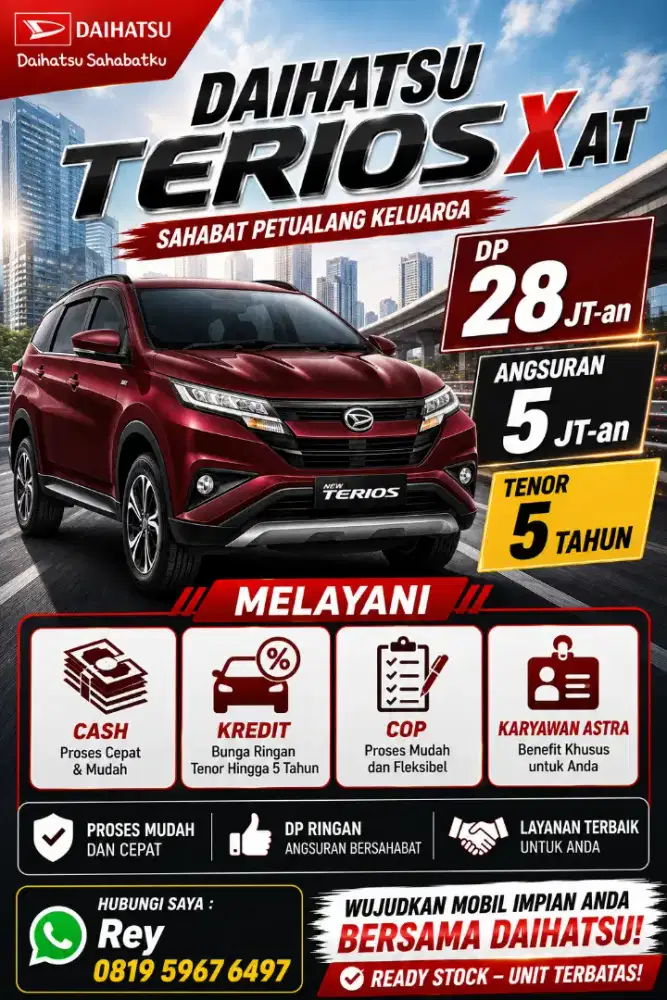Terios X at bensin merah maroon