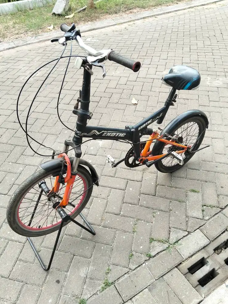 Jual sepeda lipat exotic 20 inch full suspensi