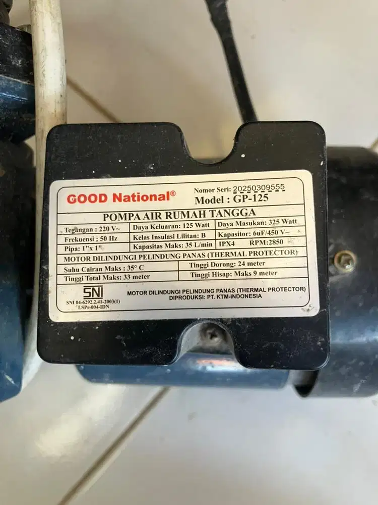 Pompa air good national