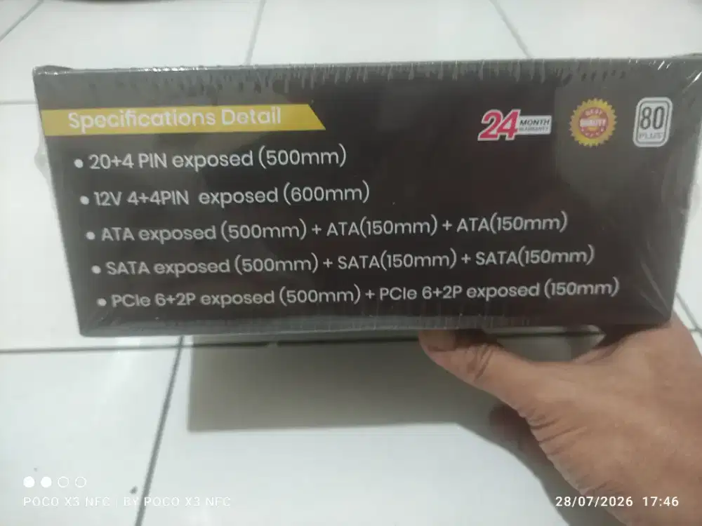 Simbadda Power Supply Battleground 550W 80 PLUS
