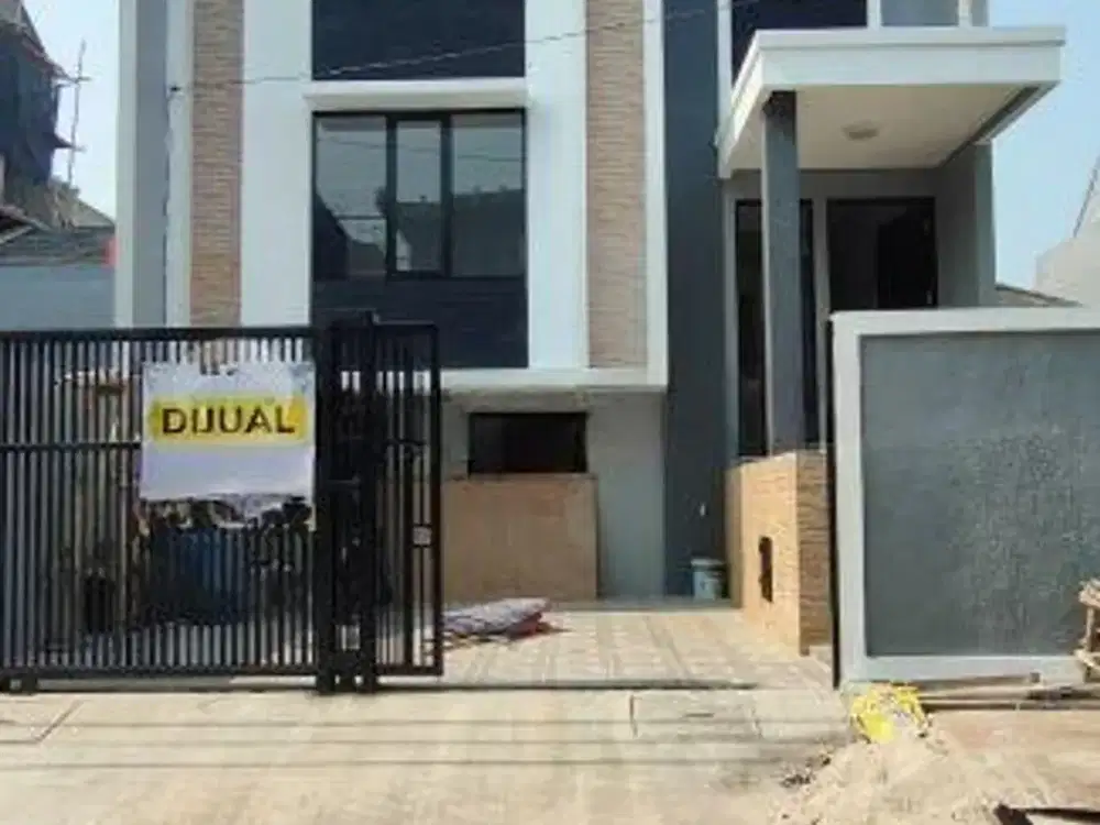 Rumah baru 8x15, 2lantai, modern minimalis, siap huni, 4kamar tidur utama, shm, bebas banjir, murah