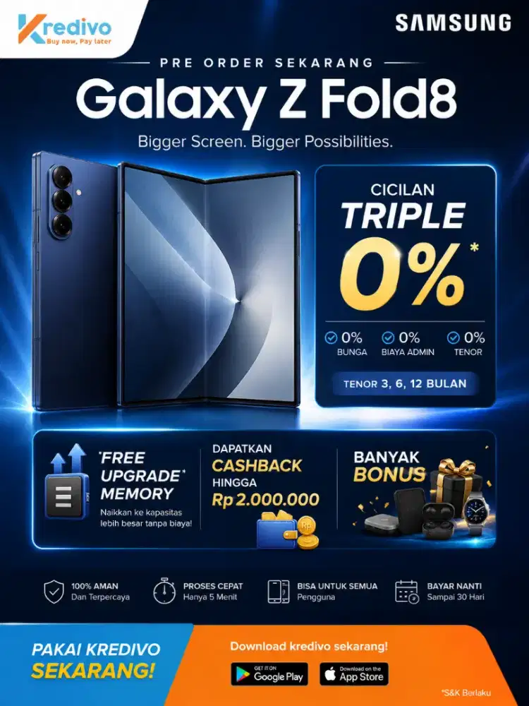 SAMSUNG GALAXY ZFOLD 8 CICILAN 0%