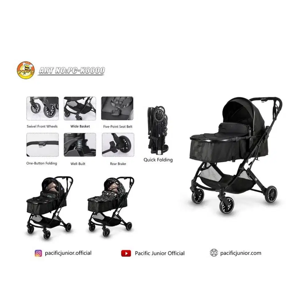 BABY STROLLER PACIFIC JR PC-K8800