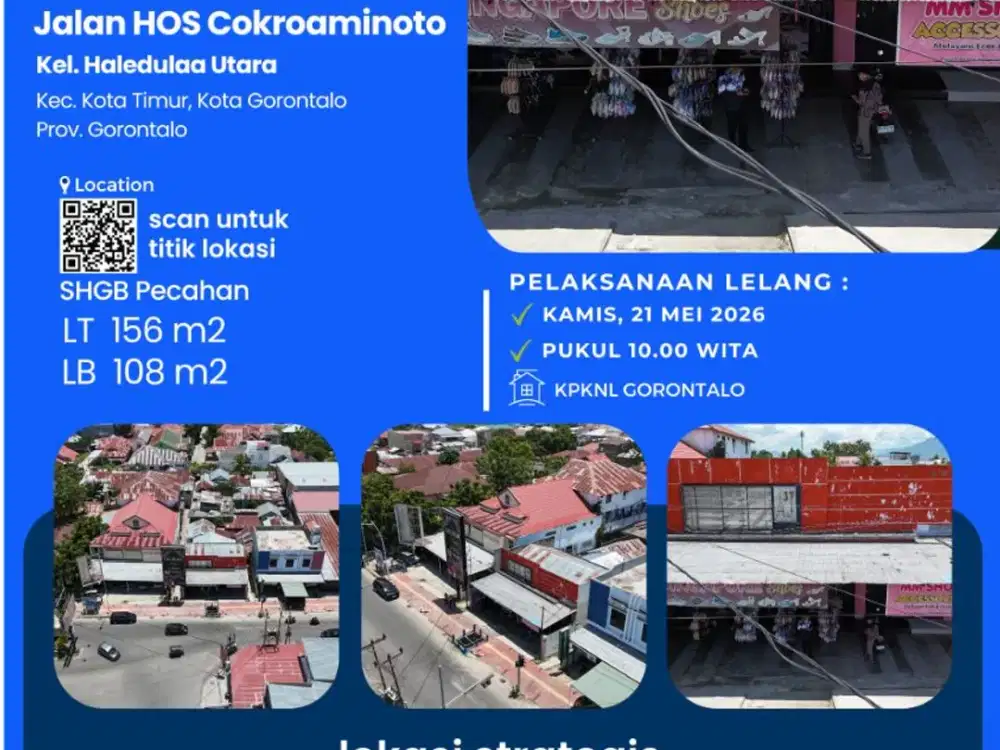dijual tanah dan bangunan ruko