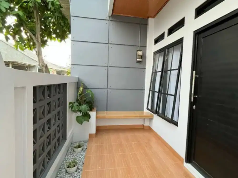 Jasa pembuatan taman bangku minimalis ala caffe