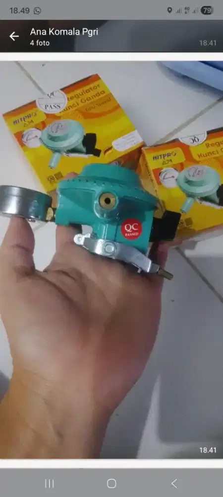 Regulator gas dan selang tekanan tinggi